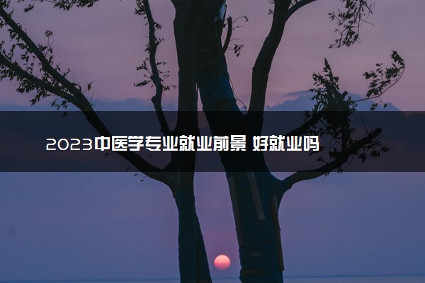 2023中医学专业就业前景 好就业吗