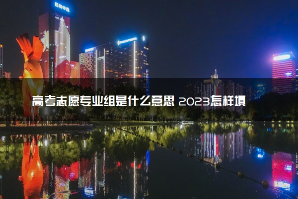 高考志愿专业组是什么意思 2023怎样填报志愿