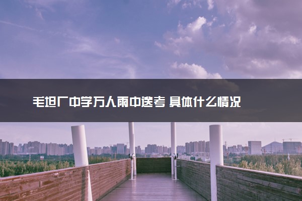 毛坦厂中学万人雨中送考 具体什么情况