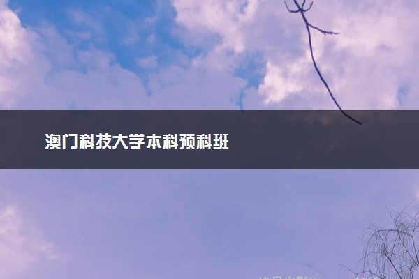 澳门科技大学本科预科班