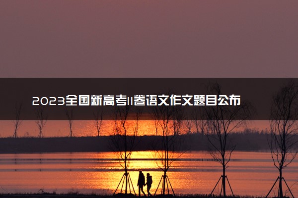 2023全国新高考II卷语文作文题目公布