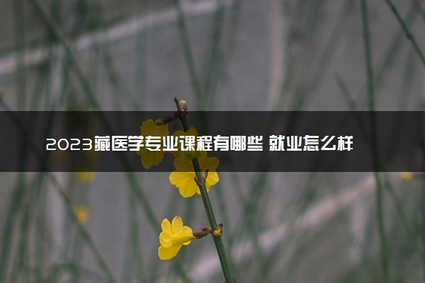 2023藏医学专业课程有哪些 就业怎么样