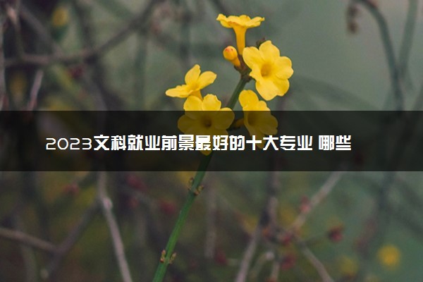 2023文科就业前景最好的十大专业 哪些专业吃香