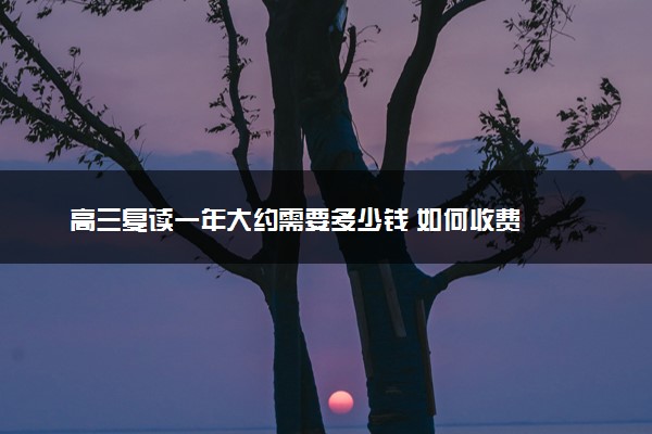高三复读一年大约需要多少钱 如何收费