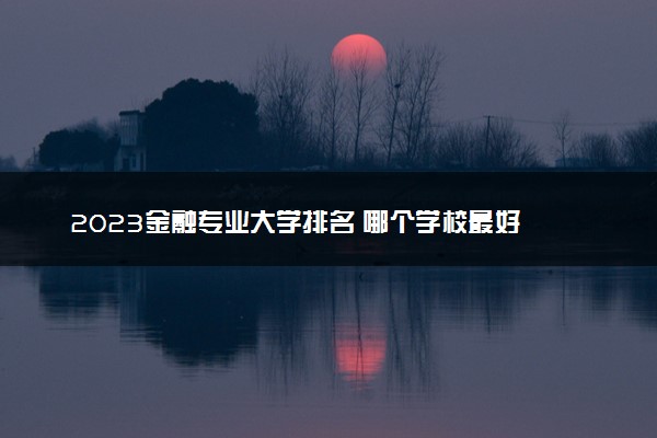 2023金融专业大学排名 哪个学校最好