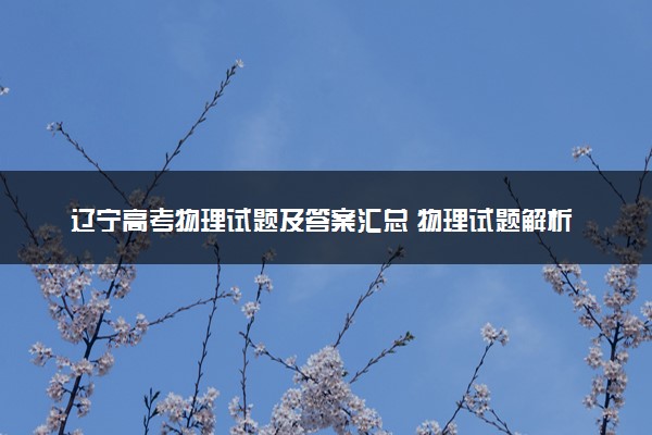 辽宁高考物理试题及答案汇总 物理试题解析
