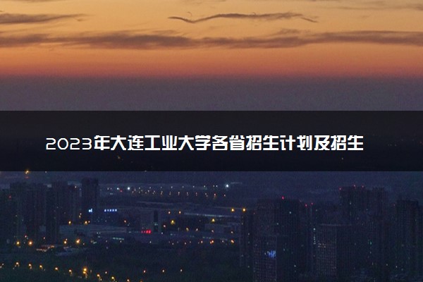 2023年大连工业大学各省招生计划及招生人数 都招什么专业