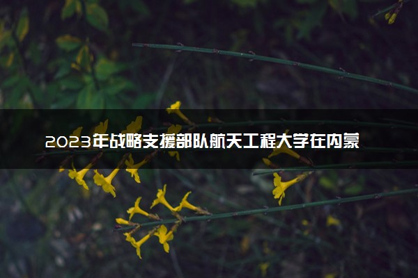 2023年战略支援部队航天工程大学在内蒙古招生计划 招生专业及人数