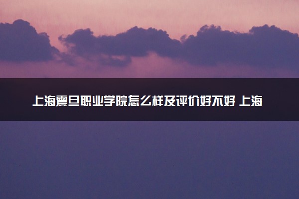上海震旦职业学院怎么样及评价好不好 上海震旦职业学院口碑如何