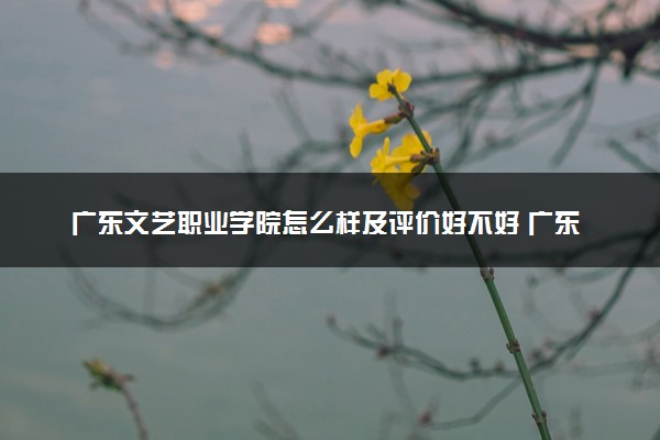 广东文艺职业学院怎么样及评价好不好 广东文艺职业学院口碑如何