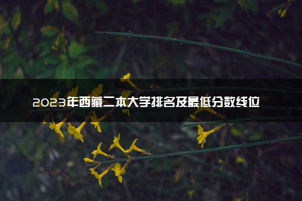 2023年西藏二本大学排名及最低分数线位次