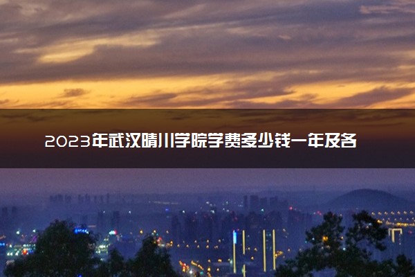 2023年武汉晴川学院学费多少钱一年及各专业收费标准查询 大约需要多少费用