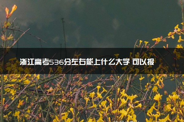 浙江高考536分左右能上什么大学 可以报哪些公办院校(2023报考推荐)
