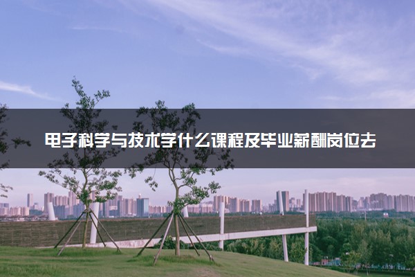 电子科学与技术学什么课程及毕业薪酬岗位去向 就业前景怎么样