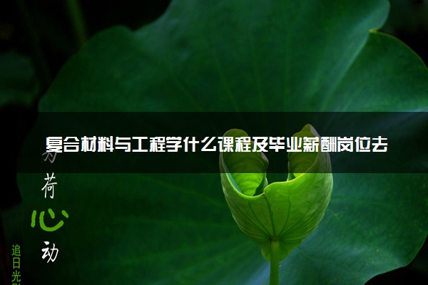 复合材料与工程学什么课程及毕业薪酬岗位去向 就业前景怎么样