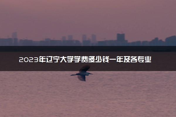 2023年辽宁大学学费多少钱一年及各专业收费标准查询 大约需要多少费用