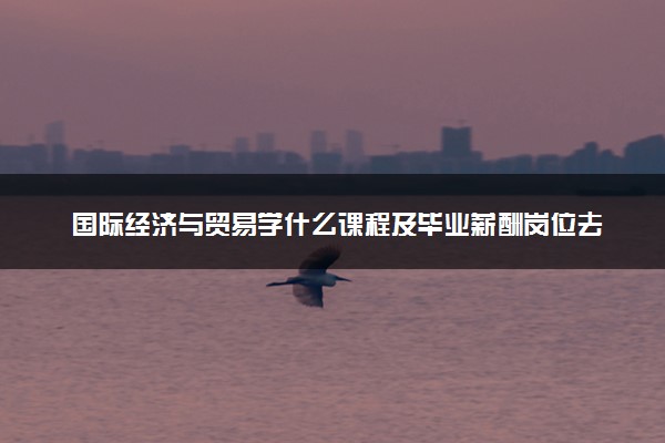 国际经济与贸易学什么课程及毕业薪酬岗位去向 就业前景怎么样