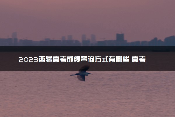 2023西藏高考成绩查询方式有哪些 高考查分网站入口