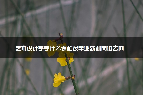 艺术设计学学什么课程及毕业薪酬岗位去向 就业前景怎么样