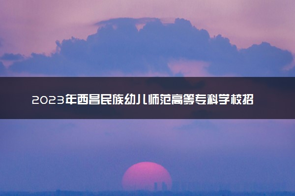 2023年西昌民族幼儿师范高等专科学校招生计划专业及各省录取分数线位次
