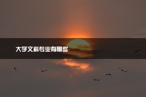 大学文科专业有哪些