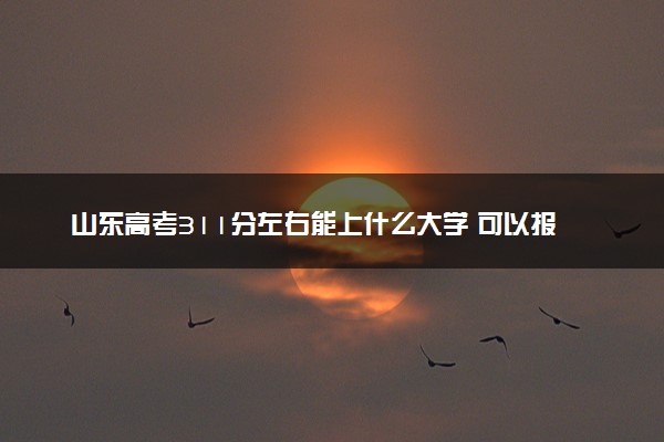 山东高考311分左右能上什么大学 可以报哪些公办院校(2023报考推荐)