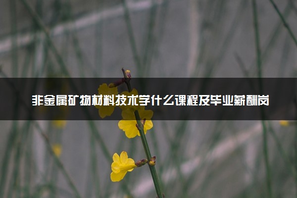 非金属矿物材料技术学什么课程及毕业薪酬岗位去向 就业前景怎么样