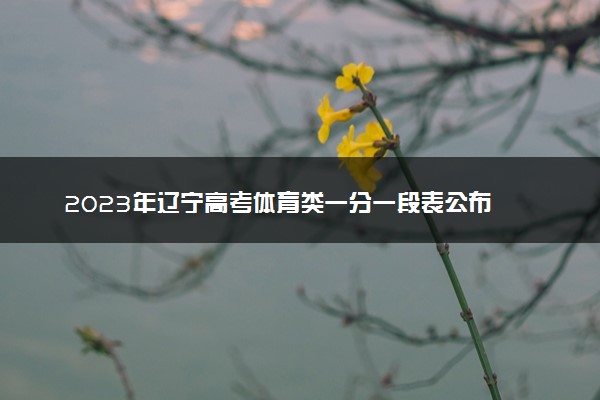 2023年辽宁高考体育类一分一段表公布 成绩排名