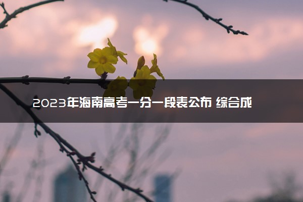 2023年海南高考一分一段表公布 综合成绩排名
