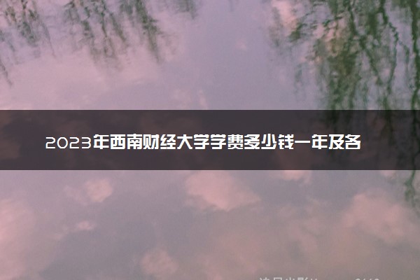 2023年西南财经大学学费多少钱一年及各专业收费标准查询 大约需要多少费用