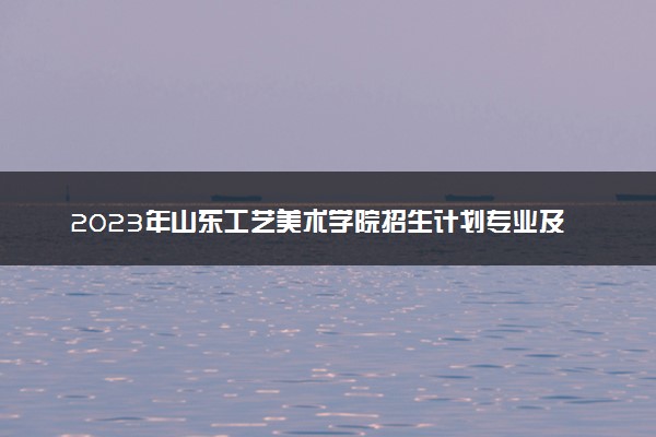 2023年山东工艺美术学院招生计划专业及各省录取分数线位次