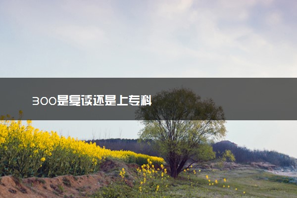 300是复读还是上专科