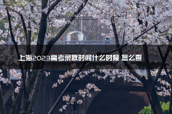 上海2023高考录取时间什么时候 怎么查看录取结果
