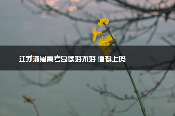 江苏沐恩高考复读好不好 值得上吗