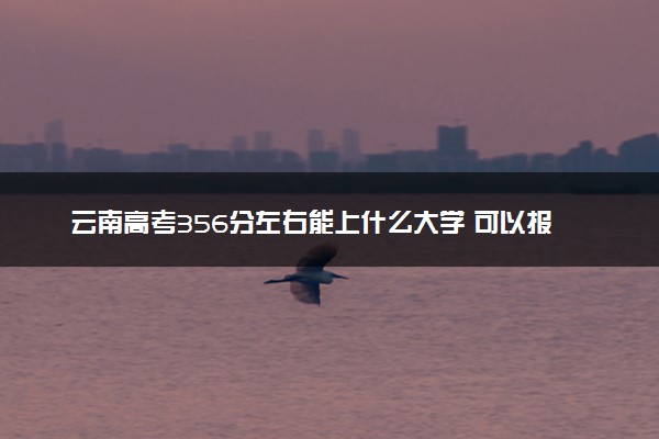 云南高考356分左右能上什么大学 可以报哪些公办院校(2023报考推荐)