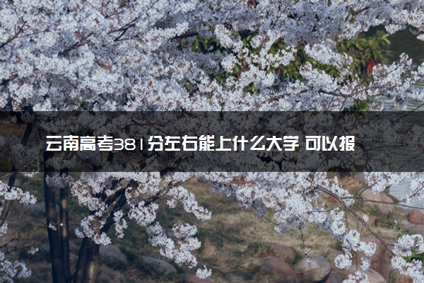 云南高考381分左右能上什么大学 可以报哪些公办院校(2023报考推荐)