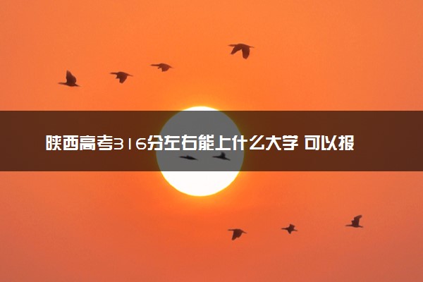 陕西高考316分左右能上什么大学 可以报哪些公办院校(2023报考推荐)
