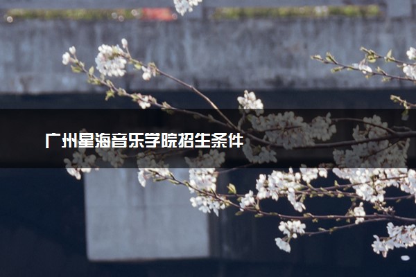 广州星海音乐学院招生条件