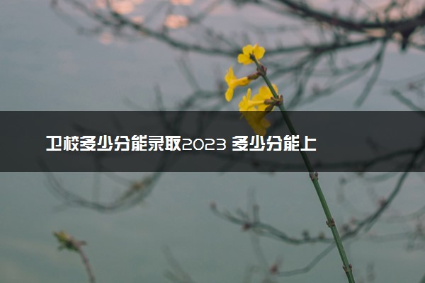 卫校多少分能录取2023 多少分能上