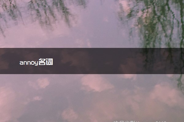 annoy名词