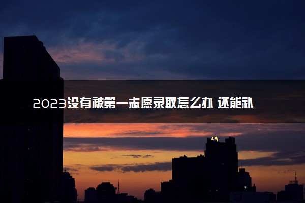 2023没有被第一志愿录取怎么办 还能补救吗