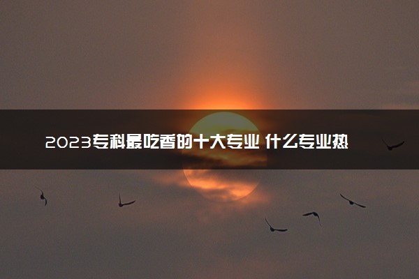 2023专科最吃香的十大专业 什么专业热门工资高