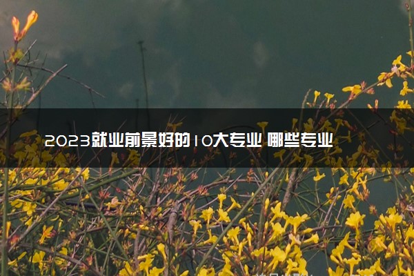 2023就业前景好的10大专业 哪些专业工资高