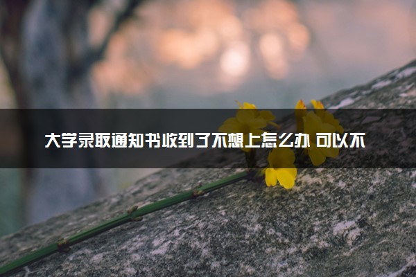 大学录取通知书收到了不想上怎么办 可以不去吗