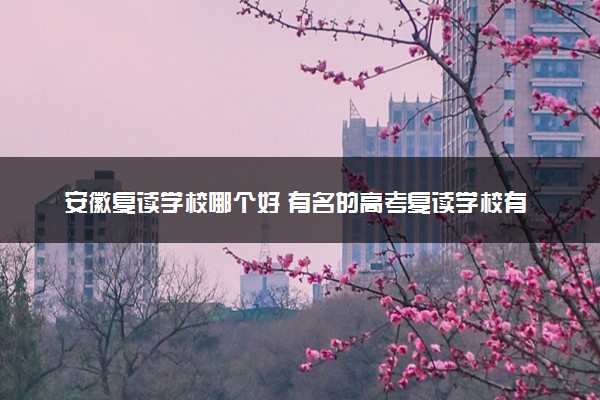 安徽复读学校哪个好 有名的高考复读学校有哪些