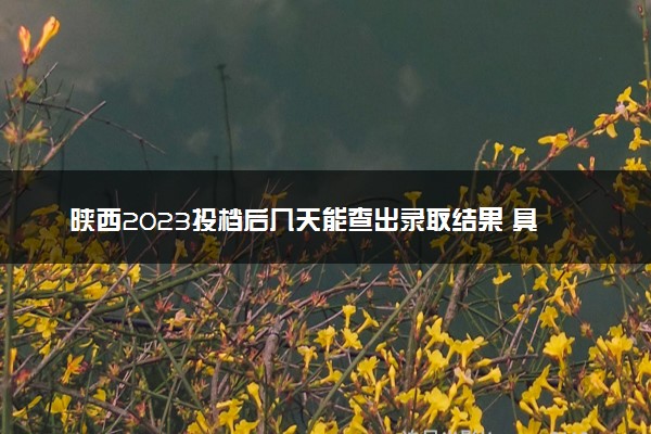 陕西2023投档后几天能查出录取结果 具体录取时间几号