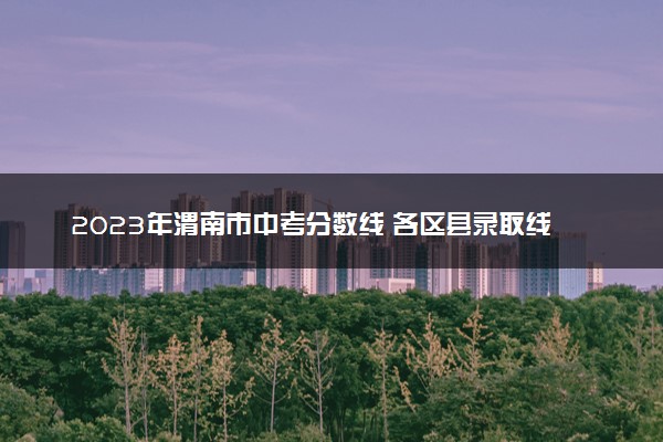 2023年渭南市中考分数线 各区县录取线