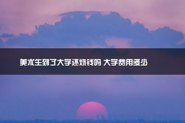 美术生到了大学还烧钱吗 大学费用多少