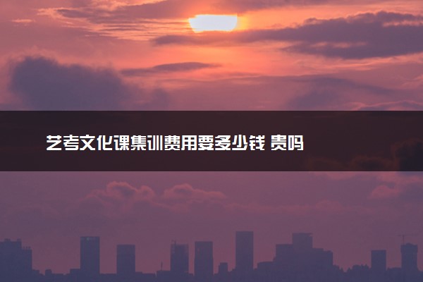 艺考文化课集训费用要多少钱 贵吗