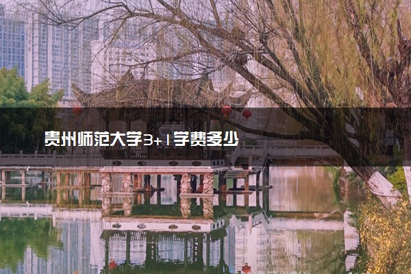 贵州师范大学3+1学费多少